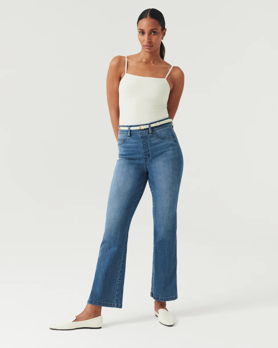 Spanx Indigo Cropped kick  Flare Pants