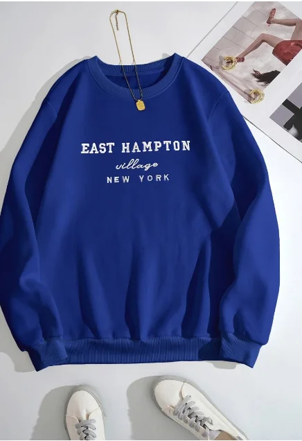 Woman's East Hampton Embroidery Crew Neck