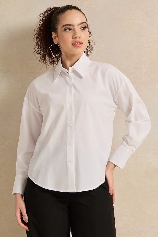 Women White Oversized Shirt