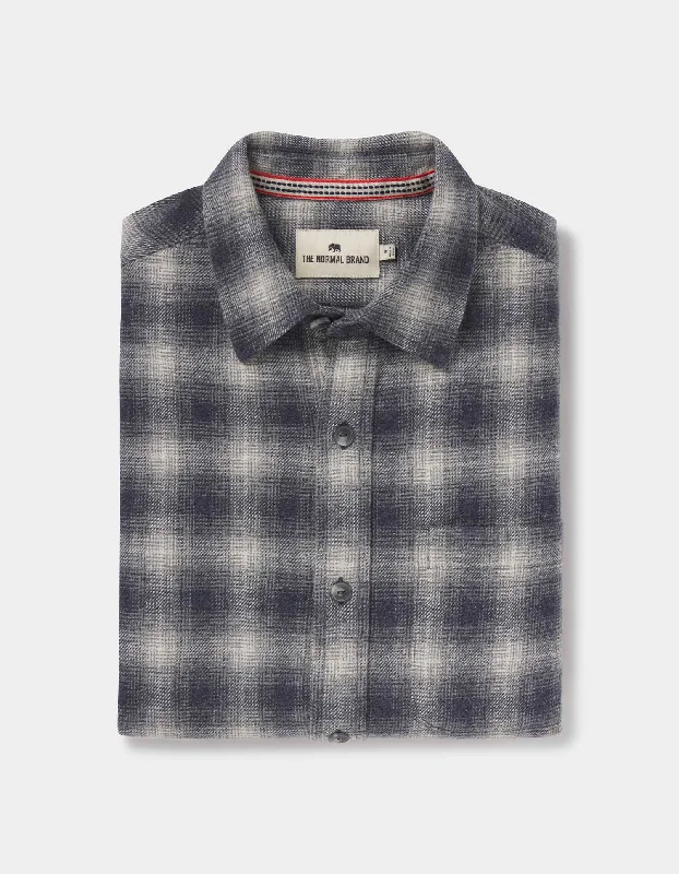 Louis Heavyweight Flannel Overshirt in Carbon Plaid