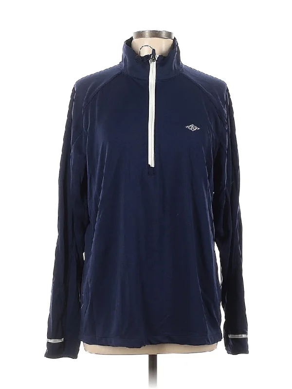 Women's Zero Restriction Dark Navy Zip Golf Pullover w/ Logo Size L MSP$120