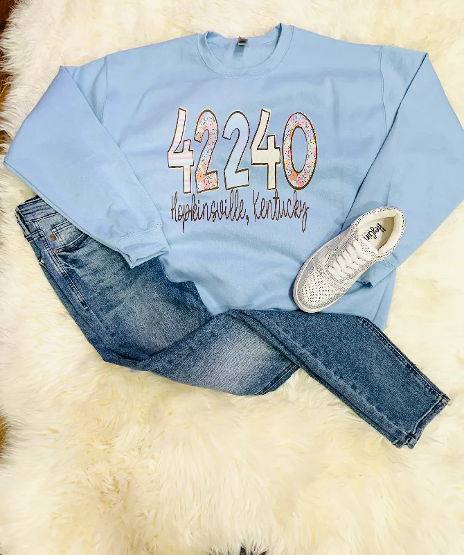 BLUE SWEATSHIRT Zip Code