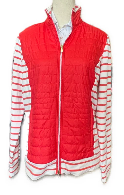 New Women's Fairway & Greene Red & White Augusta Golf Jacket Size L MSP$198