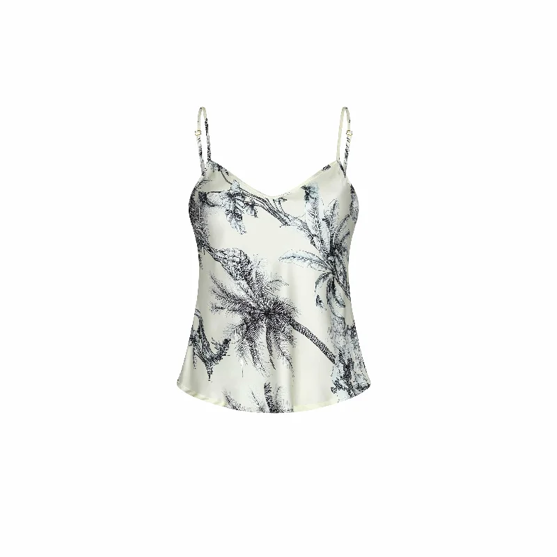 TANK TOP 100% SILK GRASSE BLEUE 421