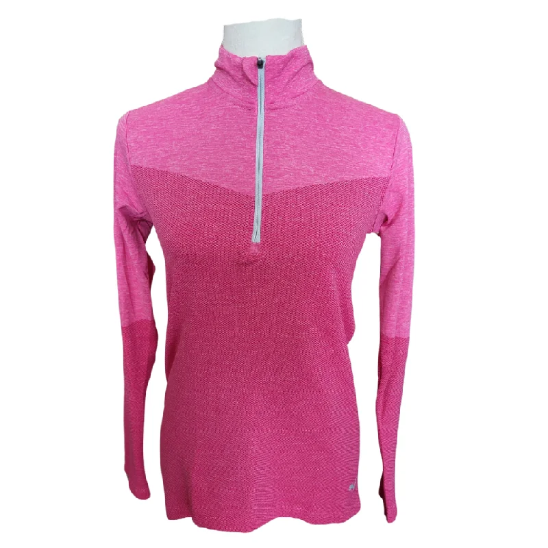 Women's Puma Pink Heather Zip Mock Pullover Size S MSP$65