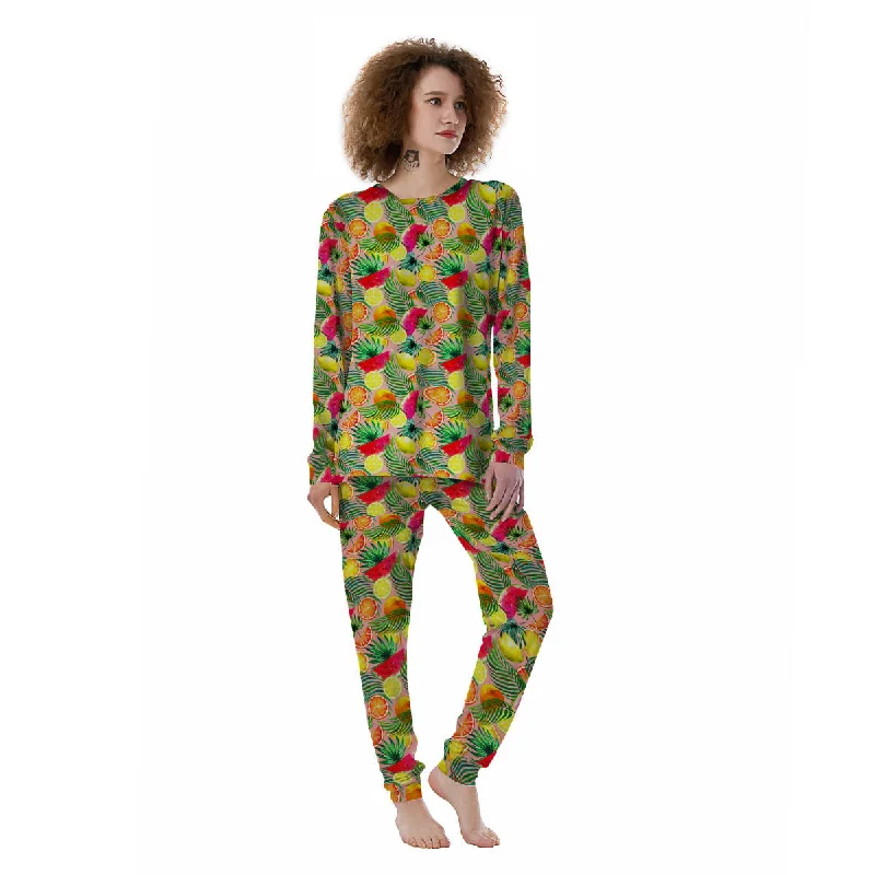 Fruits Cute Tropical Print Pattern Women's Pajamas