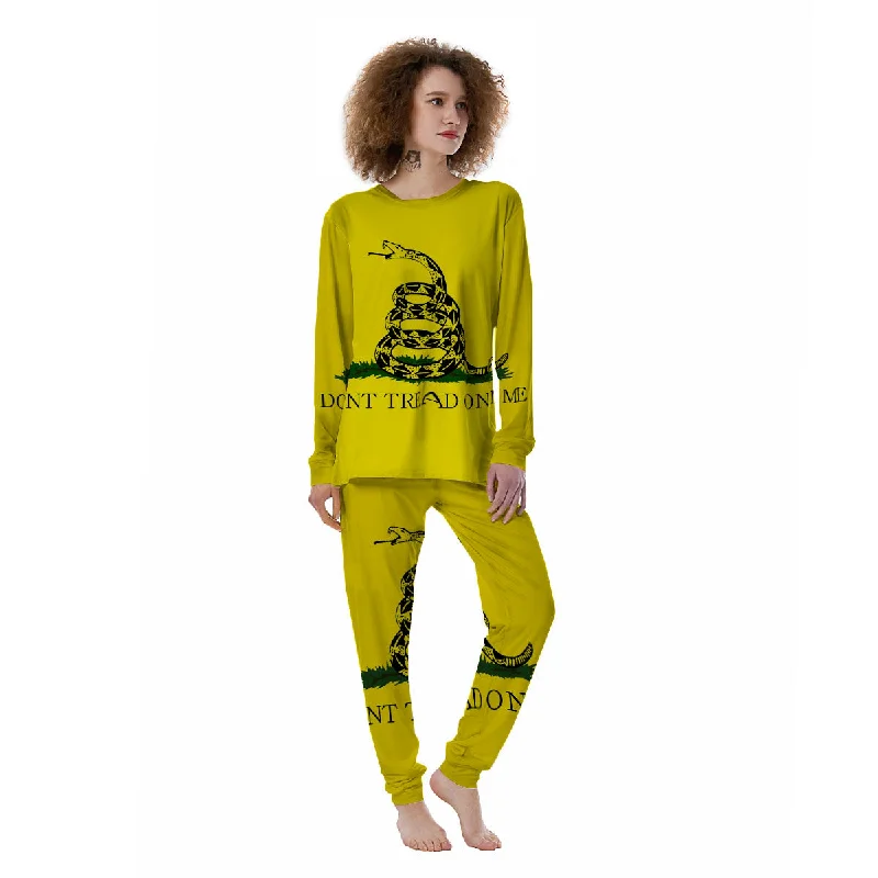 Gadsden Flag Don't Tread On Me Print Women's Pajamas