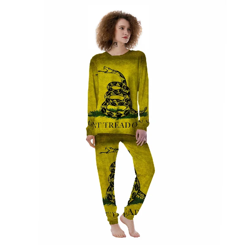 Gadsden Flag Grunge Print Women's Pajamas