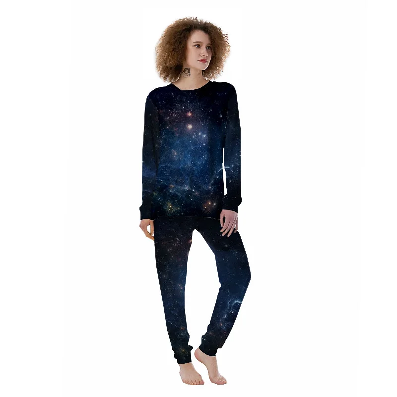 Galaxy Deep Space Dark Universe Print Women's Pajamas