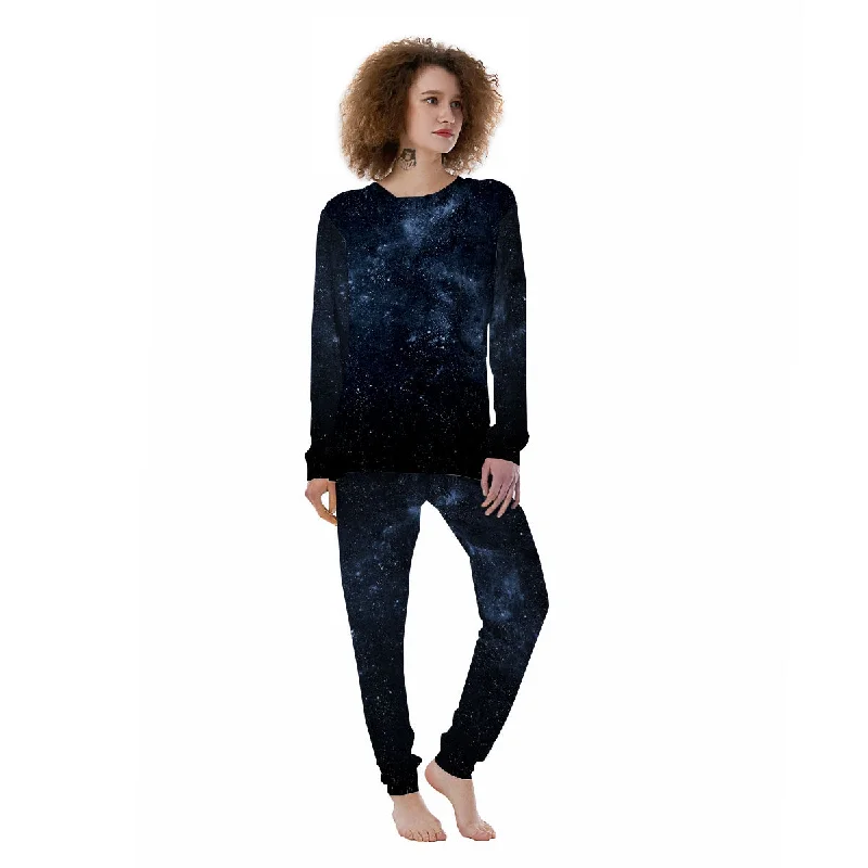 Galaxy Outer Space Dark Universe Print Women's Pajamas