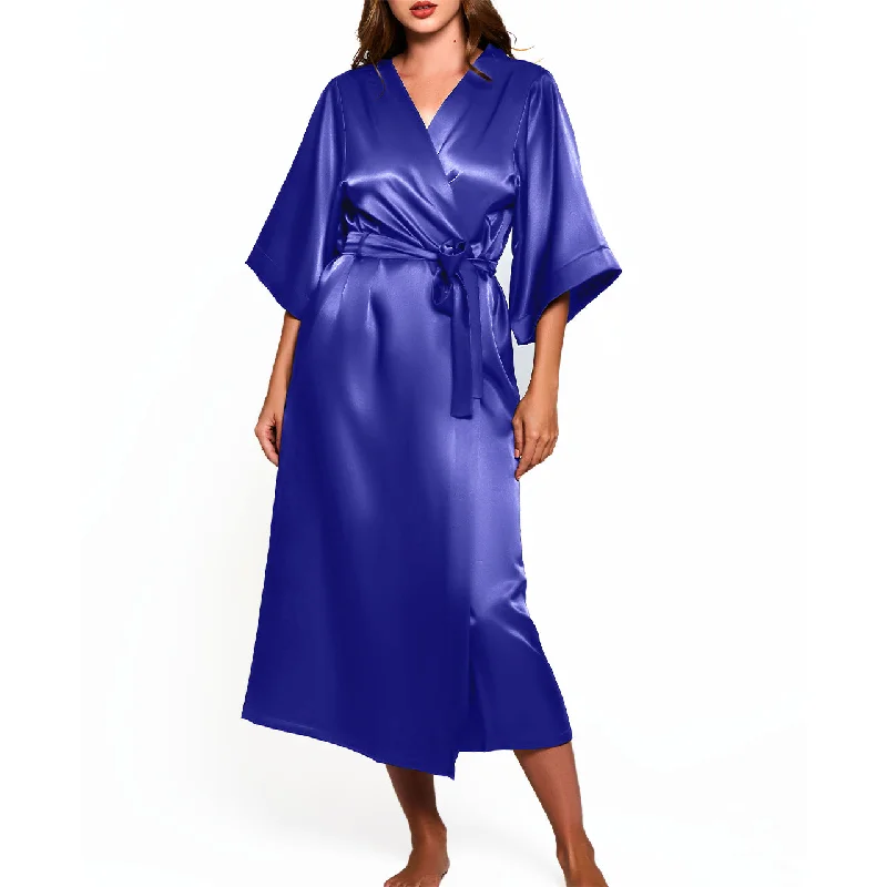 Jesse Satin 3/4 Sleeve Long Robe