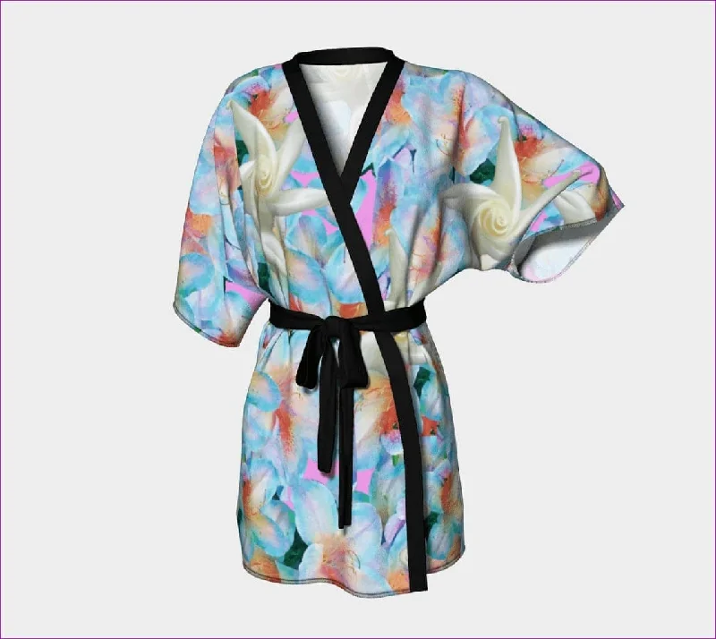 Midnight Floral Kimono Robe