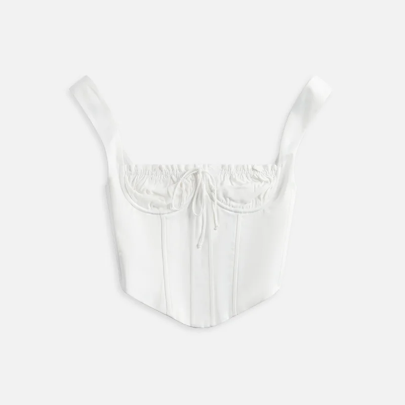 GUIZIO Ruched Cup Bustier Top - Ivory