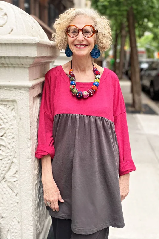 Red Round Neck Tunic