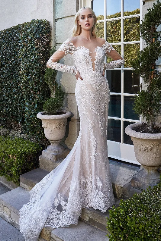 Cinderella Divine A1022: Enchanting Bridal Gown with Illusion Embroidery