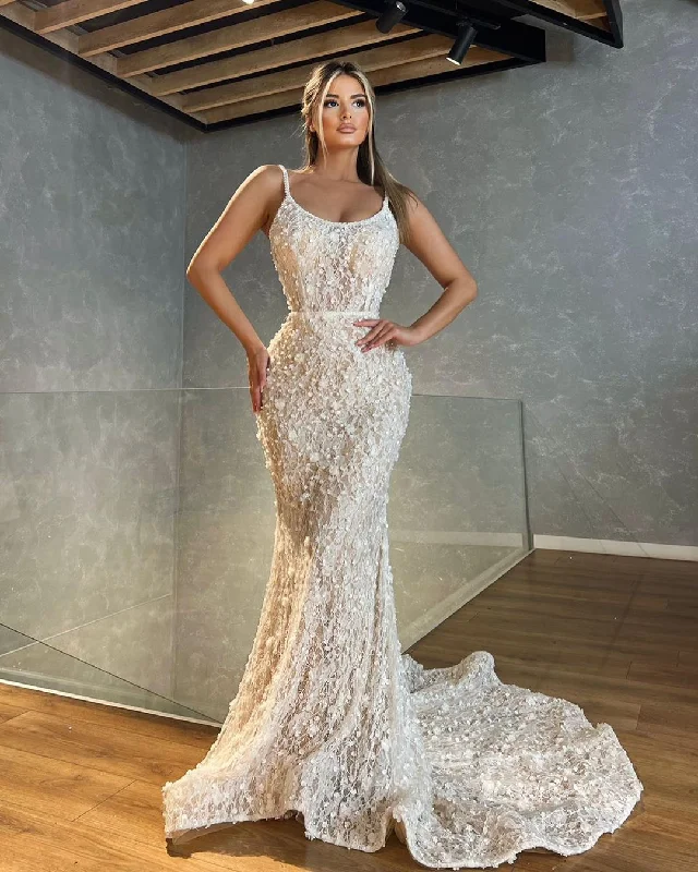 Mermaid Lace Gown with Detachable Overskirt