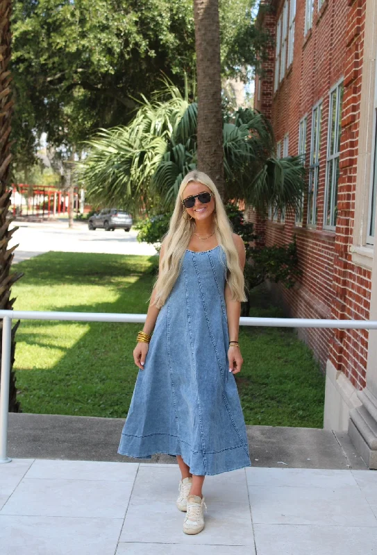 Bri Midi Denim Dress