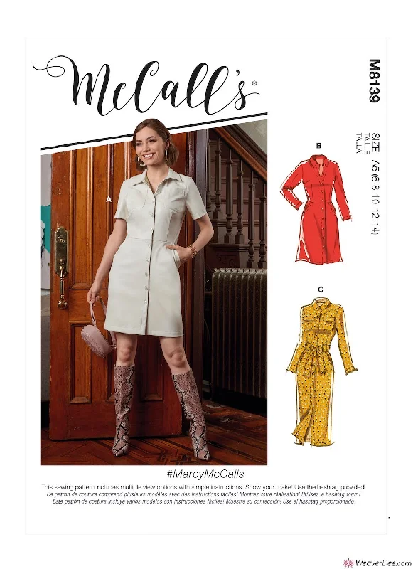 McCall's Pattern M8139 Misses' Dresses & Belt #MarcyMcCalls