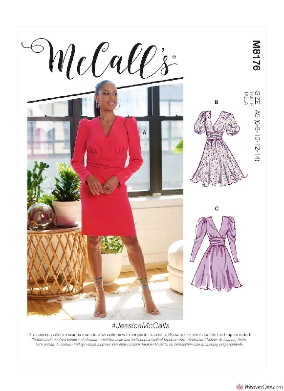 McCall's Pattern M8176 Misses' Dresses #JessicaMcCalls