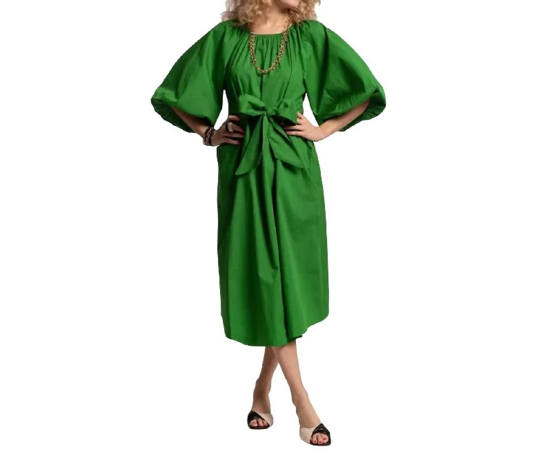 Bliss Midi Dress In Green