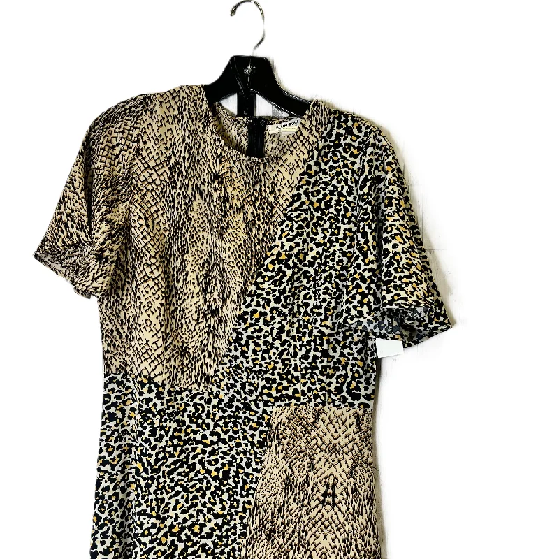 Dress Casual Midi By Glamorous In Animal Print, Size: 8