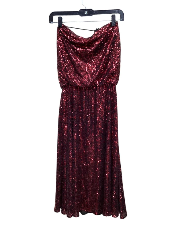 Dress Party Midi By Dress The Population In Red, Size: Xs