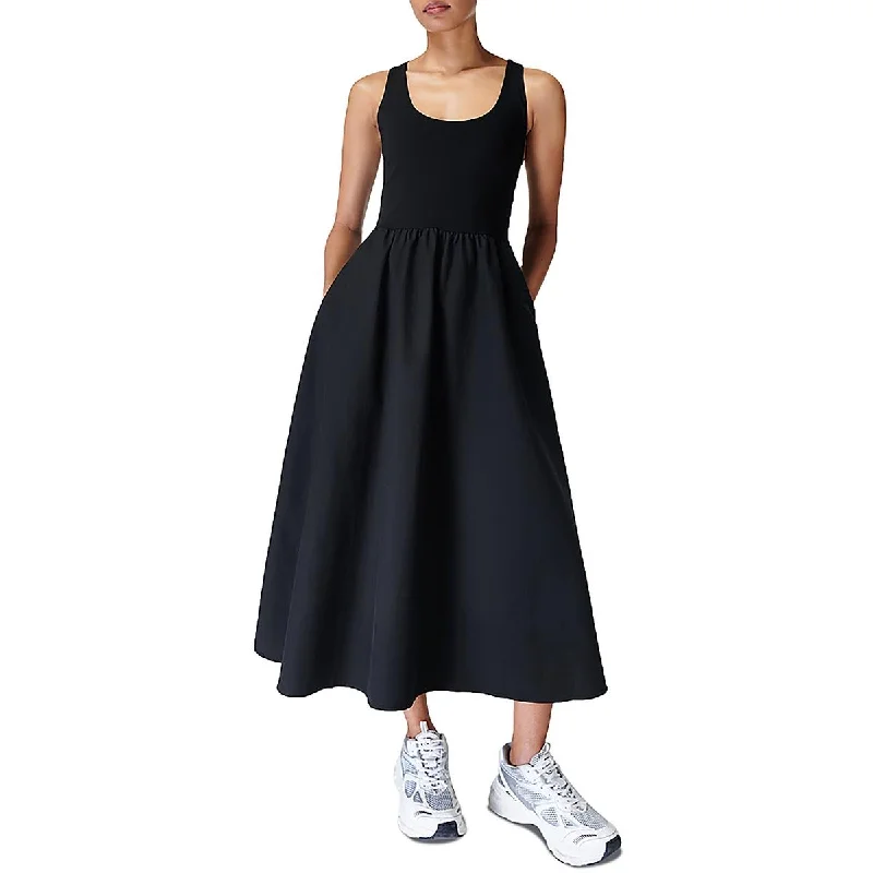 Womens Midi Racer Back Athletic Dress