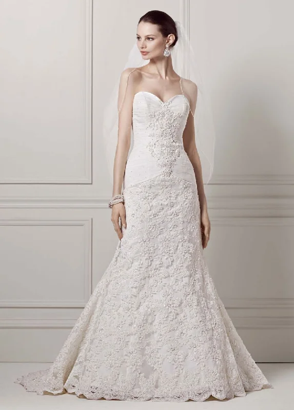 Oleg Cassini strapless Sweetheart Beaded Lace